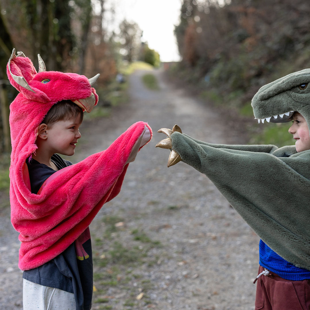 great pretenders verkleedcape triceratops - rood - 2-4 jaar | 58802 | 6