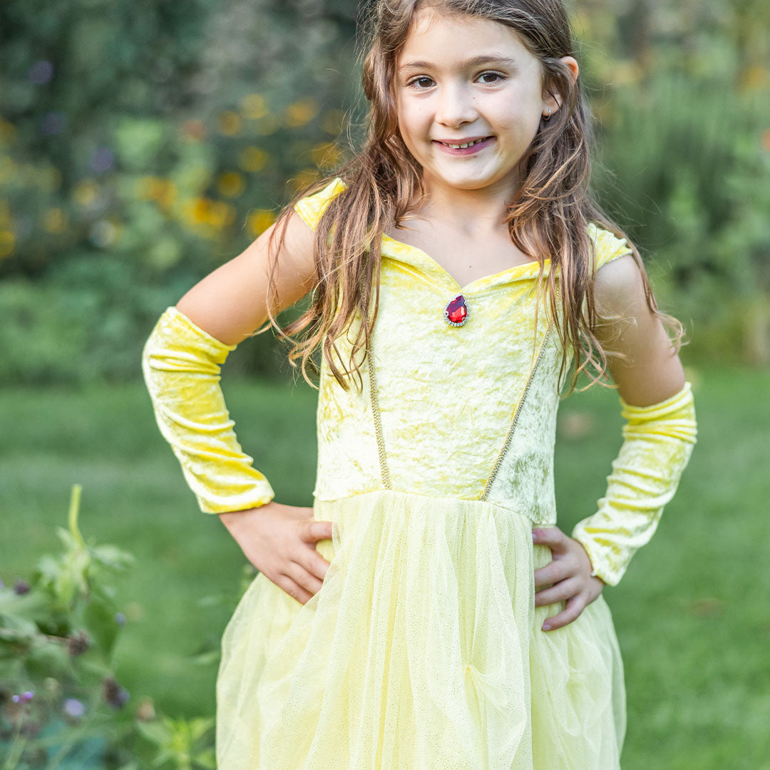 great pretenders verkleedjurk prinses - fluweel geel - 4-6 jaar | 34103 | 6