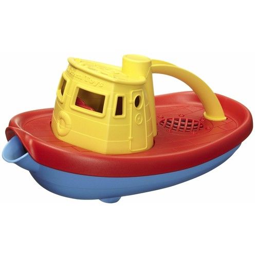 green toys sleepboot geel-rood | GTTUG01RY | 0