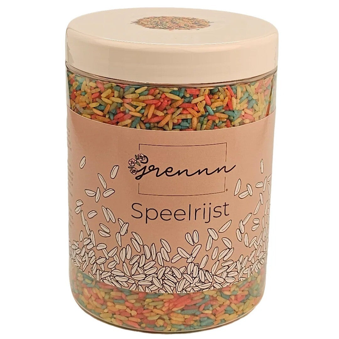grennn speelrijst regenboog mix - 750 gr | 4800437969491 | 1