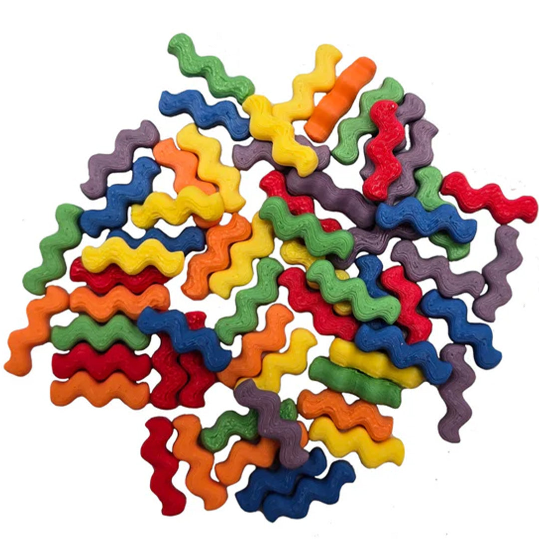 grennn sensorische speelfiguren waves - regenboog - 60st | 8785312011860 | 1