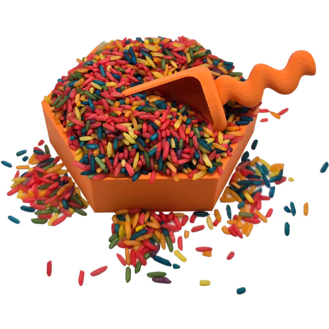 grennn speelbak zeshoek mandigo - oranje - 10x8,5 cm | 8785312012010 | 4