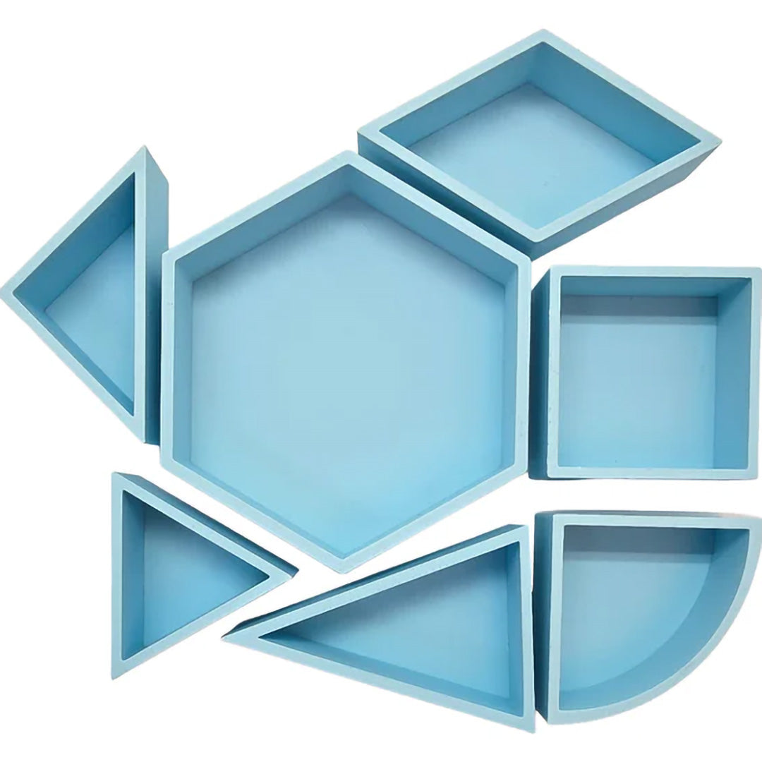 grennn speelbak zeshoek mandigo - pastel blauw - 10x8,5 cm | 8785312012867 | 2
