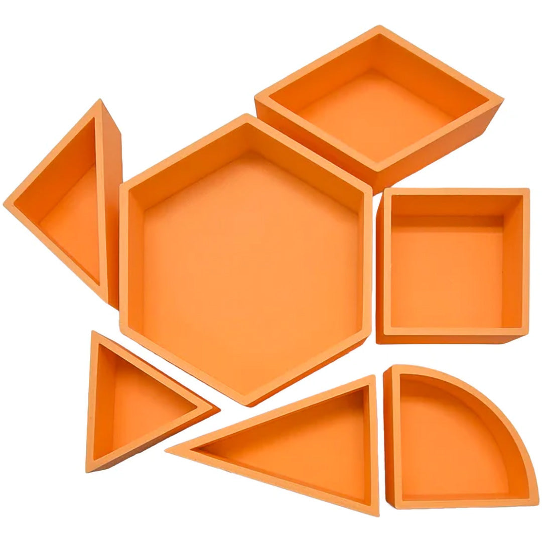 grennn speelbak zeshoek mandigo - pastel oranje - 10x8,5 cm | 8785312012652 | 2