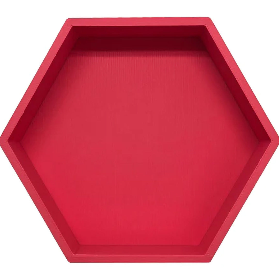 grennn speelbak zeshoek mandigo - pastel rood - 10x8,5 cm | 8785312012720 | 1