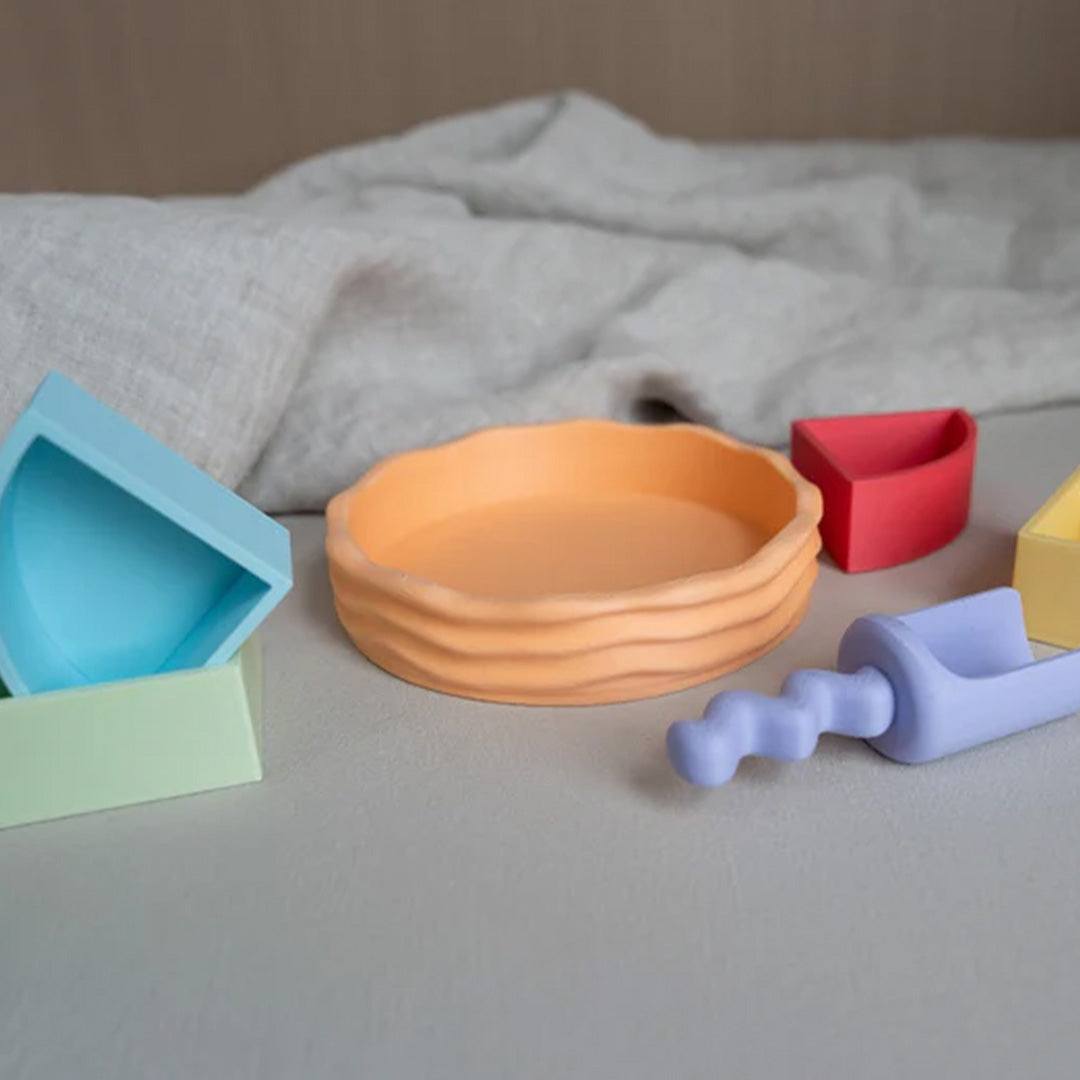 grennn speelbakjes inlegset kwartcirkels - pastel - 6-delig | GREN8785312013390 | 2