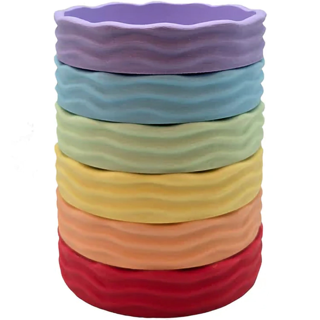 grennn speelbakjes rond wave - pastel - 6st | 8785312011631 | 1