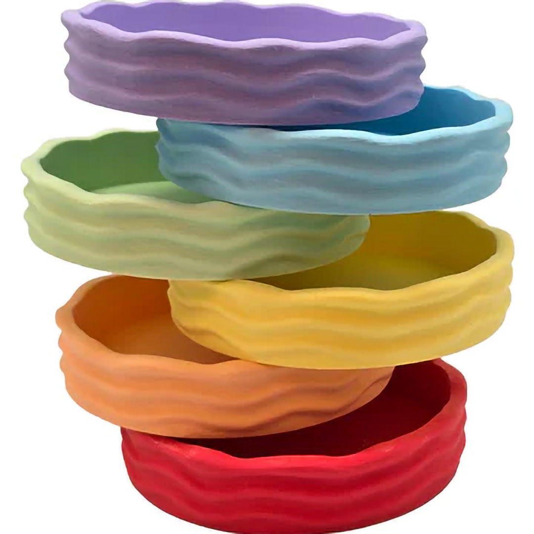 grennn speelbakjes rond wave - pastel - 6st | 8785312011631 | 4