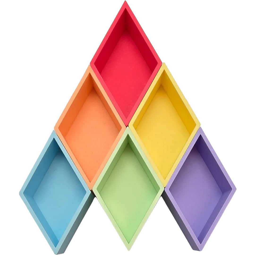 grennn speelbakjes ruit - pastel - 6-delig | 8785312013284 | 1