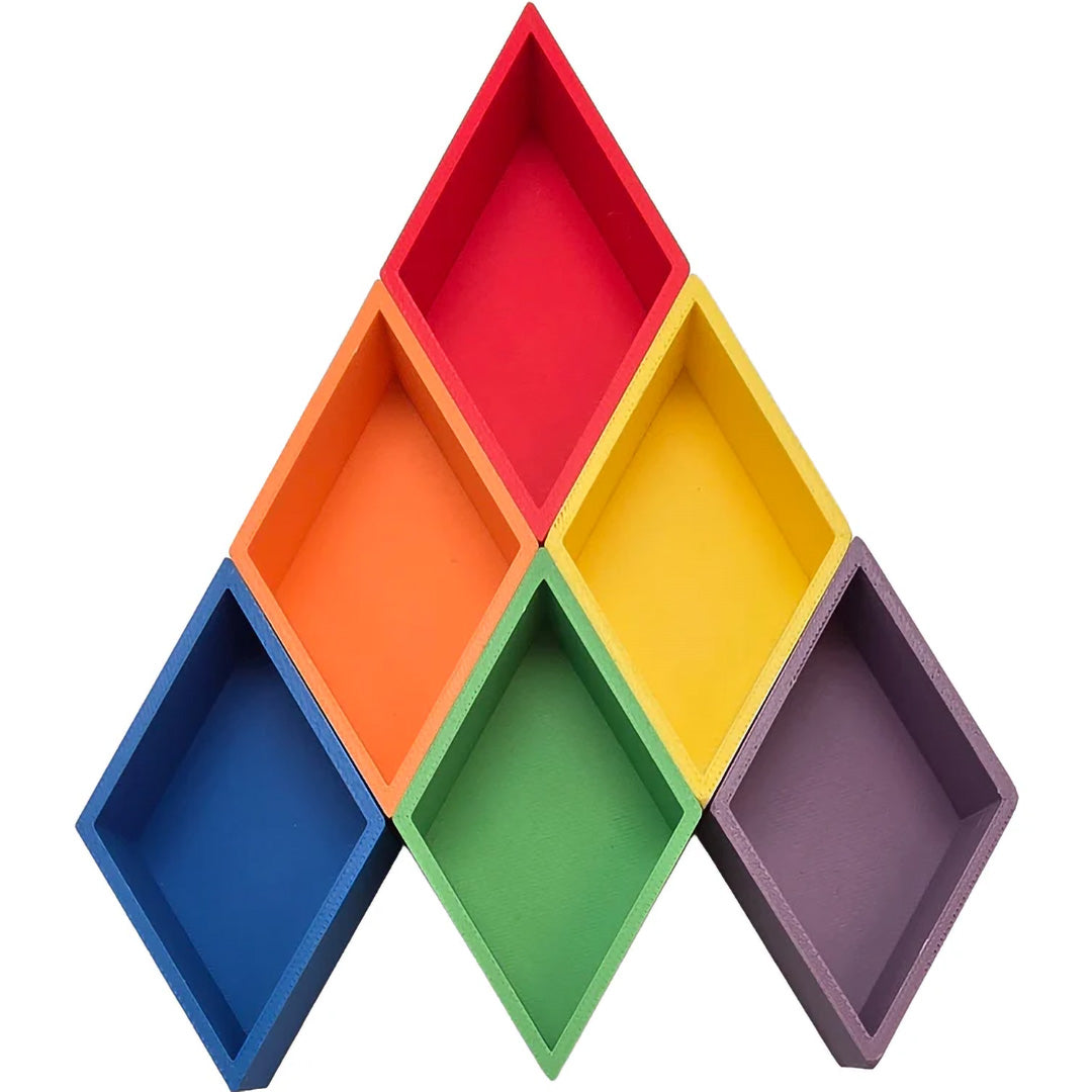 grennn speelbakjes ruit - regenboog - 6-delig | 8785312013352 | 1