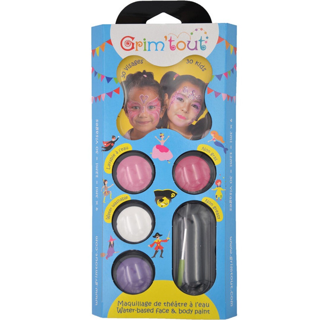 grim'tout schminkset 4 kleuren - vlinder | GT41220 | 0