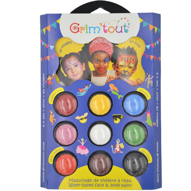 grim'tout schminkset 9 kleuren - carnaval | GT41210 | 0