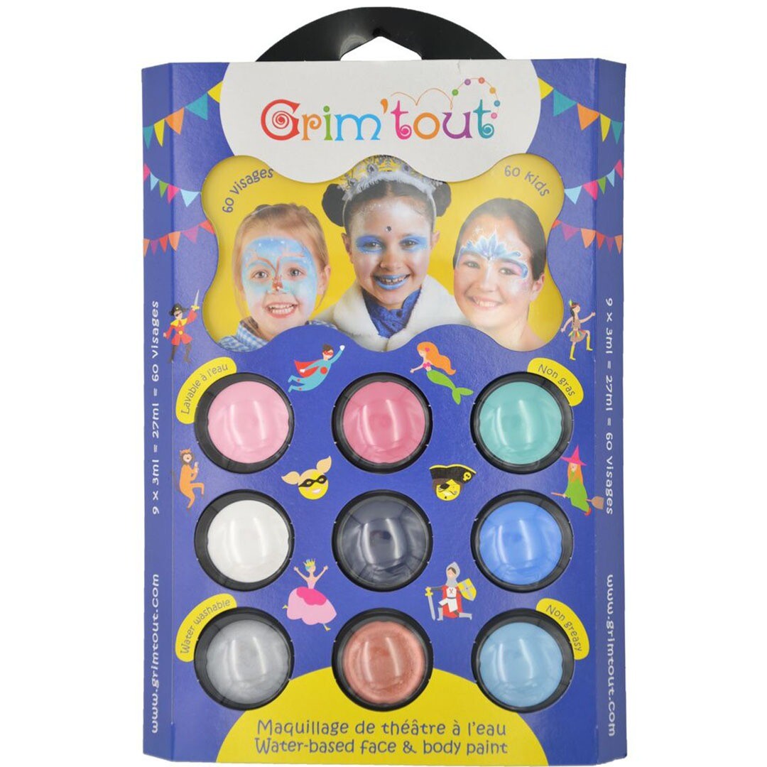 grim'tout schminkset 9 kleuren - ijskoningin | GT41635 | 0