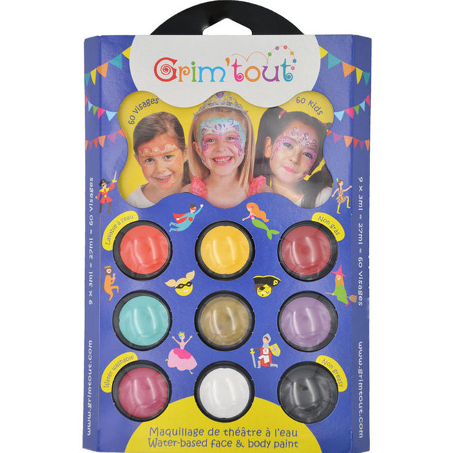 grim'tout schminkset 9 kleuren - prinsessen | GT41213 | 0