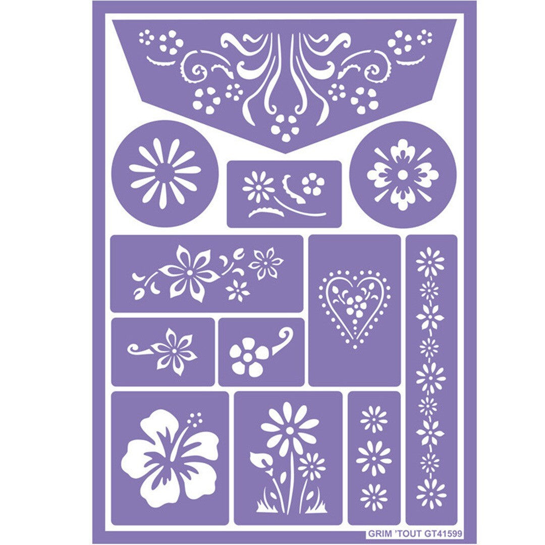 grim'tout schminkstencil bloemen | GT41599 | 0