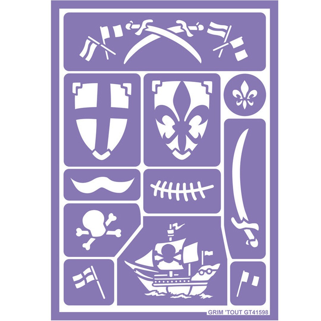 grim'tout schminkstencil ridder en piraat  | GT41598 | 0