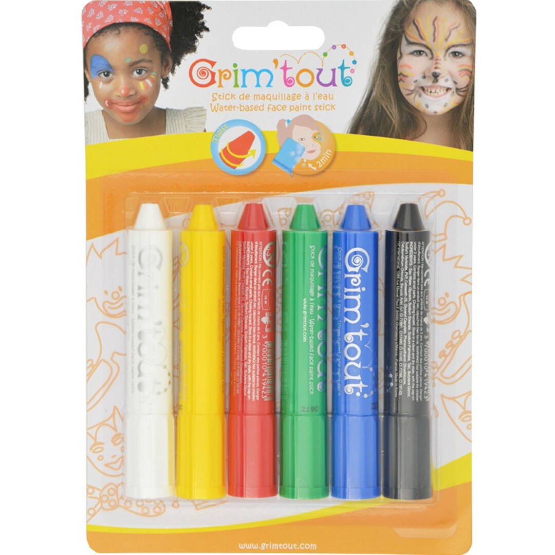 grim'tout schminkstiften 6 kleuren  | GT41232 | 0