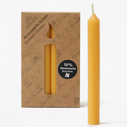 grimm's 10% bijenwaskaarsjes amber - 12st | 05223 | 0