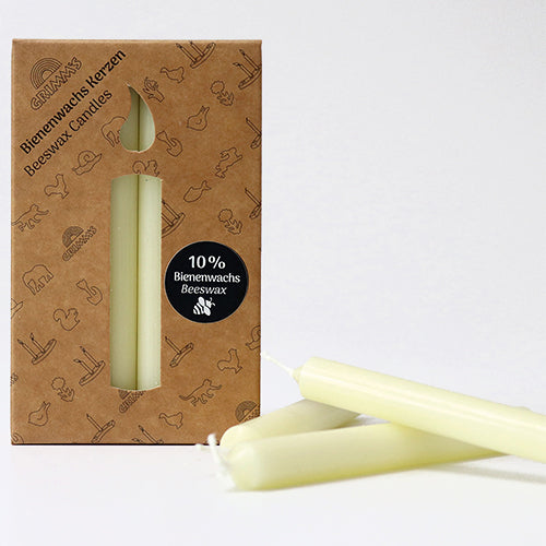 grimm's 10% bijenwaskaarsjes crème - 12st | 05203 | 3