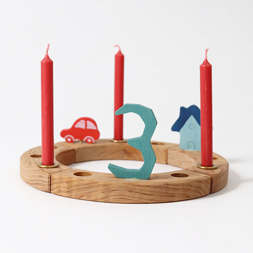 grimm's 10% bijenwaskaarsjes rood - 12st | 05113 | 1