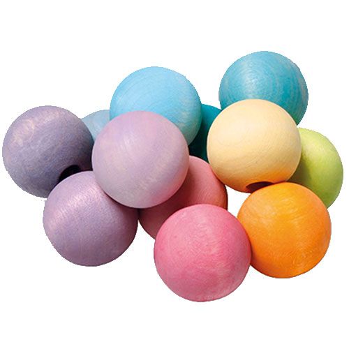 grimm's babygrijpspeeltje kralen - pastel | 08136 | 0