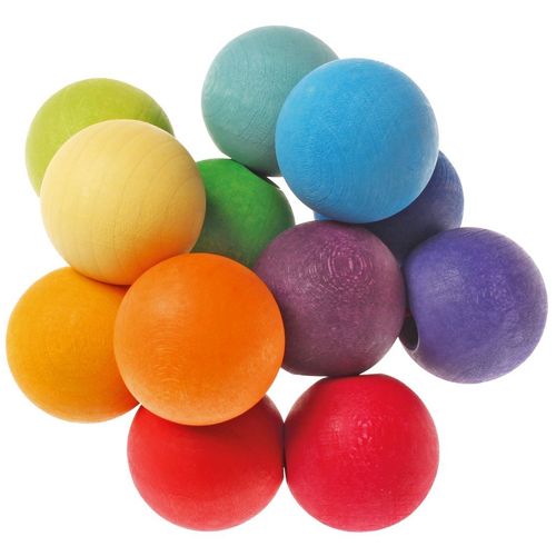 grimm's babygrijpspeeltje kralen - regenboog | 08121 | 0