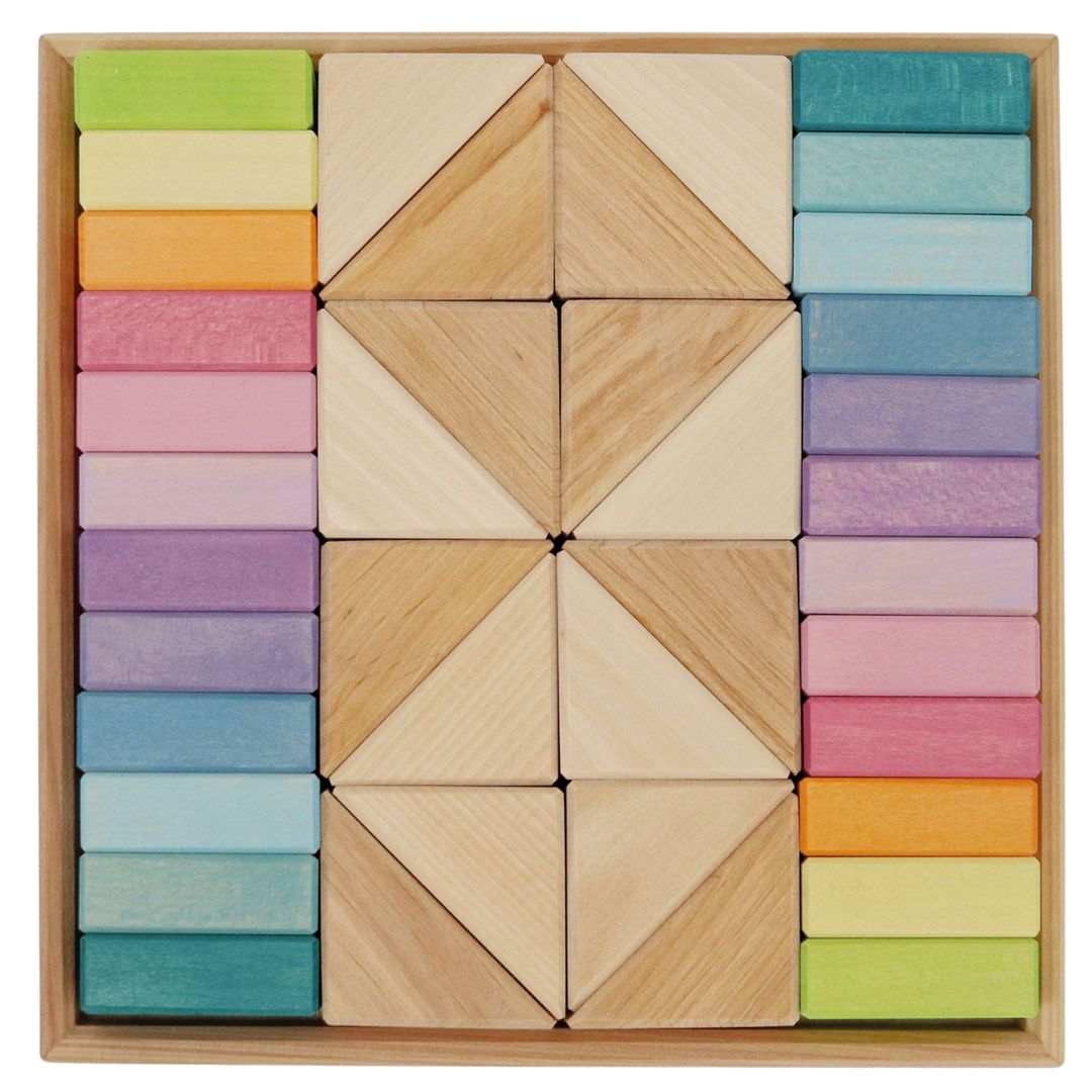 grimm's bouwblokken pastel duo - 40st | 43112 | 0