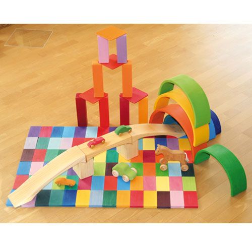 grimm's bouwplaten en blokken kleurenkaart- rally (74st) | 40376 | 3