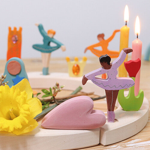 grimm's decoratie figuur - ballerina blauw | 03328 | 5