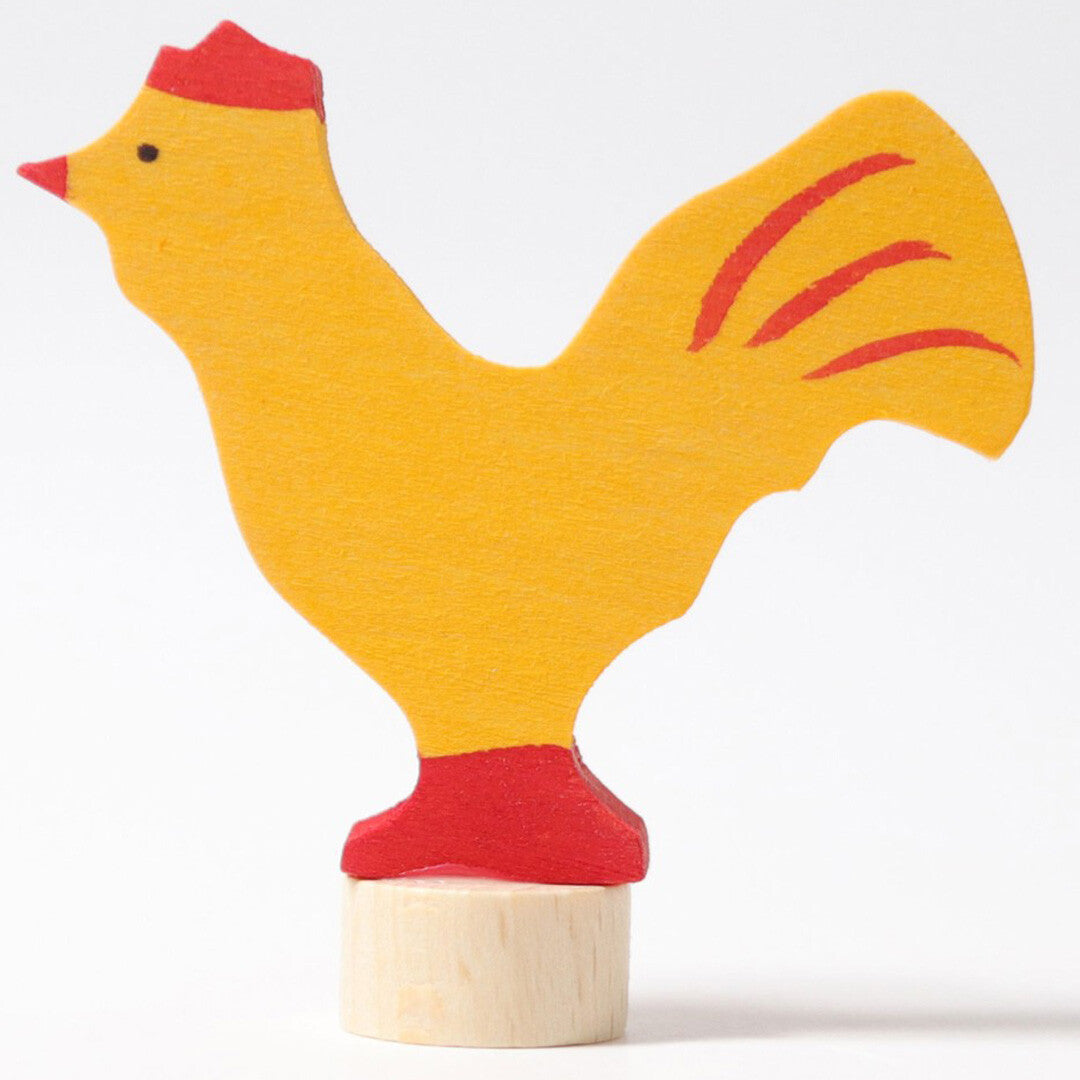 grimm's decoratie figuur - gele haan | 03951 | 1