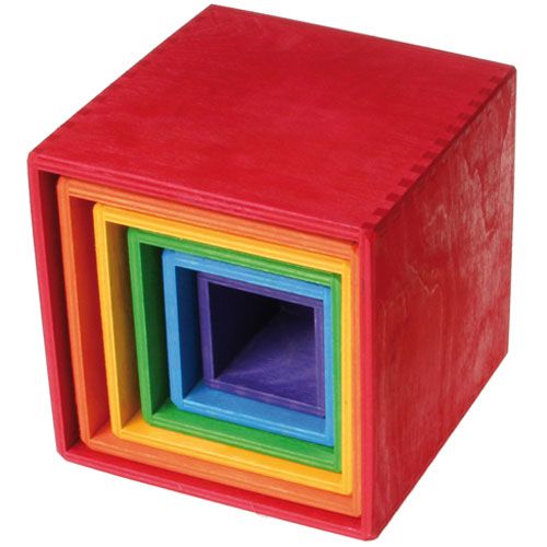 grimm's kubussen groot - regenboog | 10370 | 0