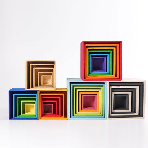 grimm's kubussen groot - regenboog | 10370 | 2