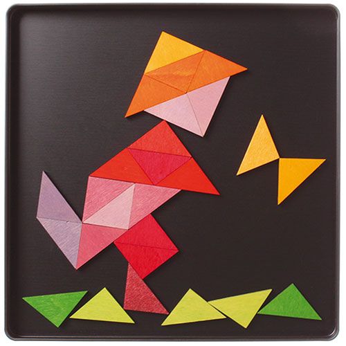 grimm's magneetpuzzel - driehoek (64st) | 91167 | 5