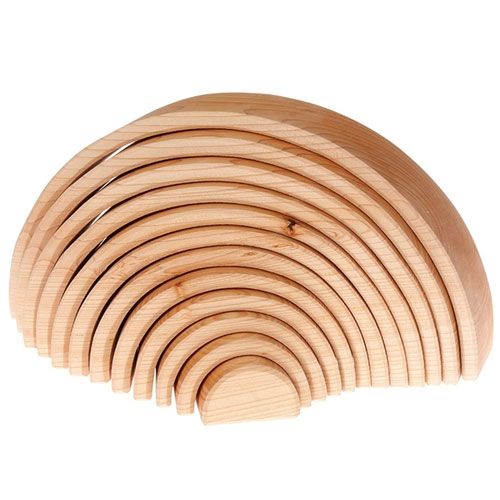 grimm's regenboog stapeltoren naturel - 12 bogen 36 cm  | 10669 US | 0