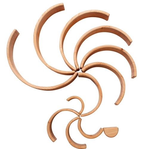 grimm's regenboog stapeltoren naturel - 12 bogen 36 cm  | 10669 US | 4
