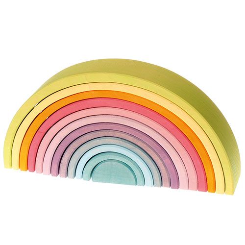 grimm's regenboog stapeltoren pastel - 12 bogen 36 cm | 10673 | 0