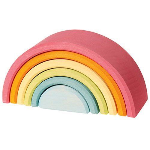 grimm's regenboog stapeltoren pastel - 6 bogen 17 cm | 10701 | 0