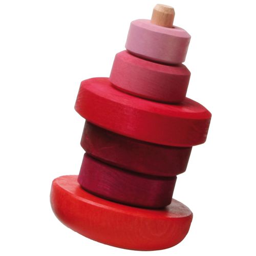 grimm's wiebelige stapeltoren roze - 13 cm | 11011 | 1