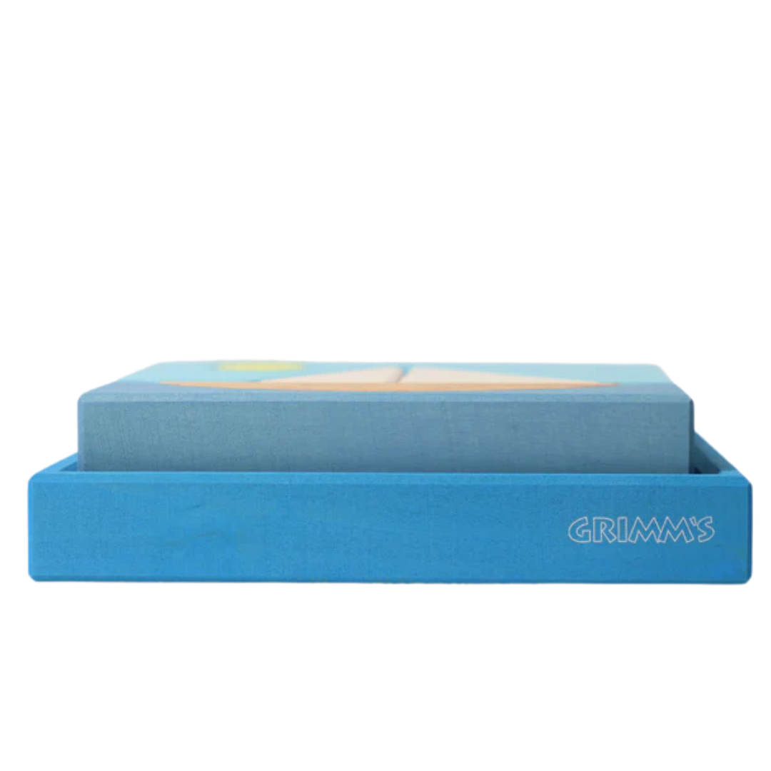 grimm's bouwblokken set - blauw - 8st | GRIM43685 | 5