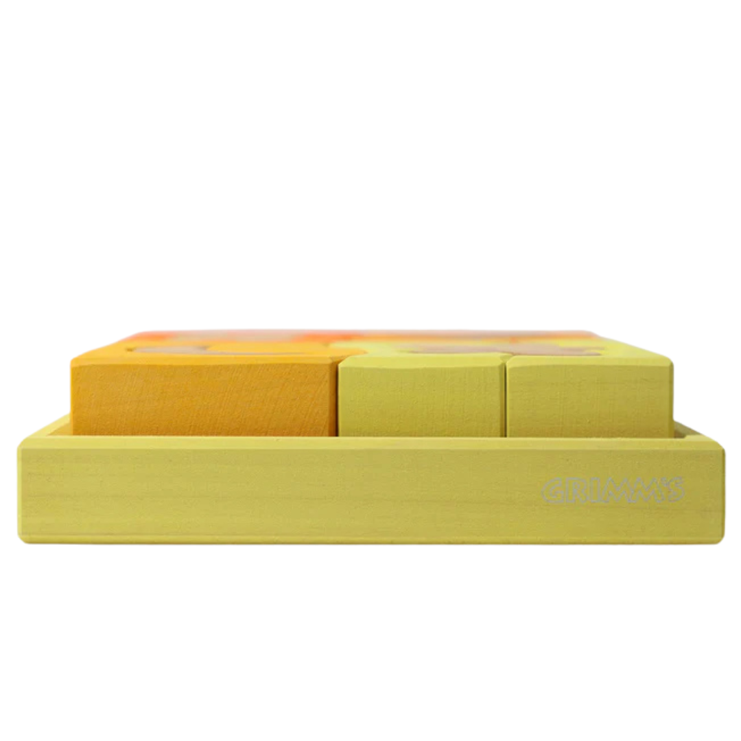 grimm's bouwblokken set - geel - 13st | GRIM43687 | 5