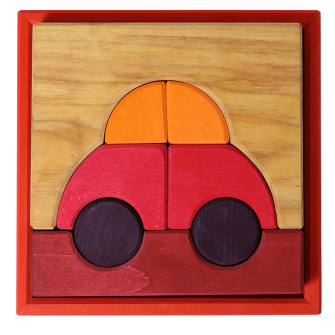 grimm's bouwblokken set - rood - 9st | GRIM43688 | 0