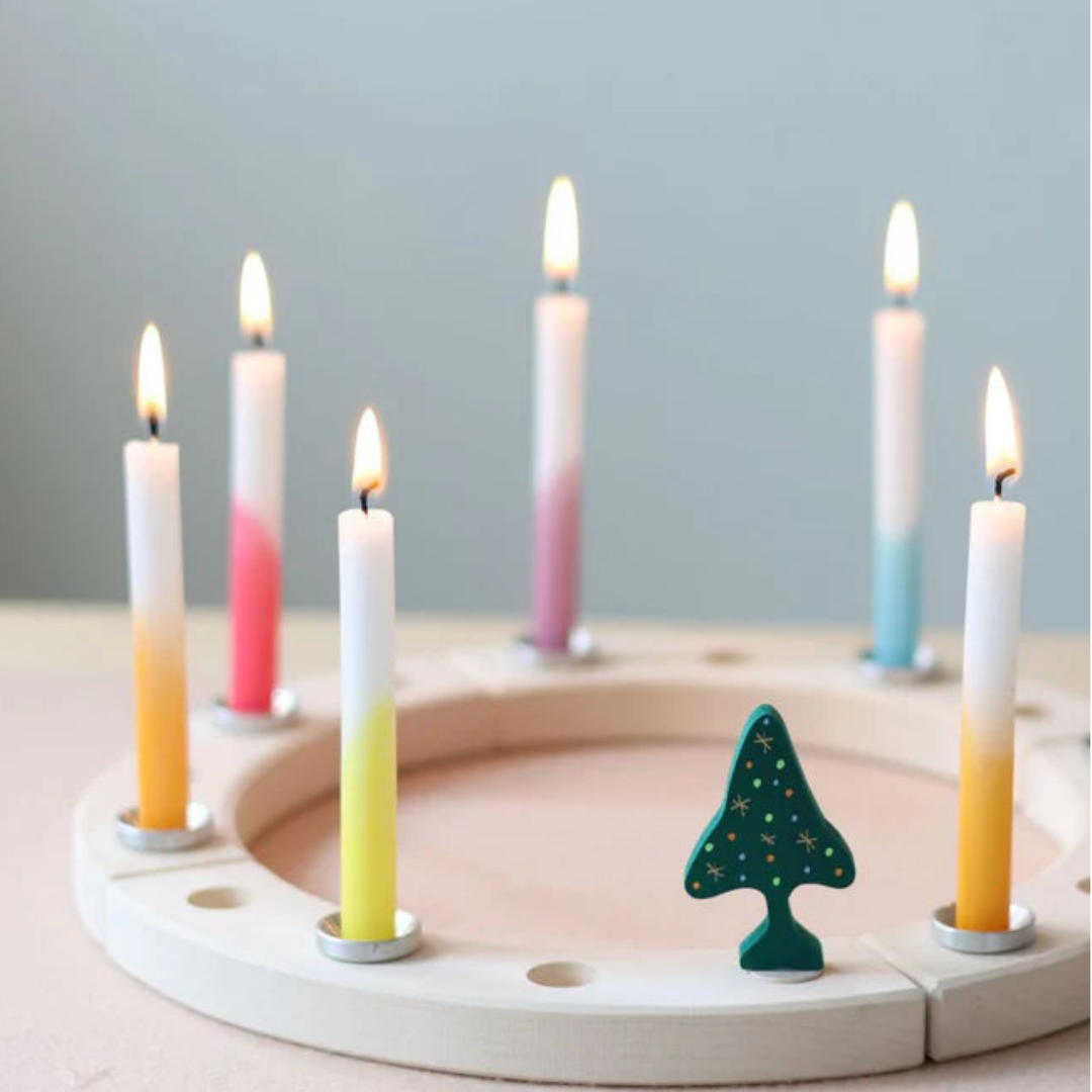 grimm's kaarsen dip-dye regenboog - 12st | GRIM05300 | 2