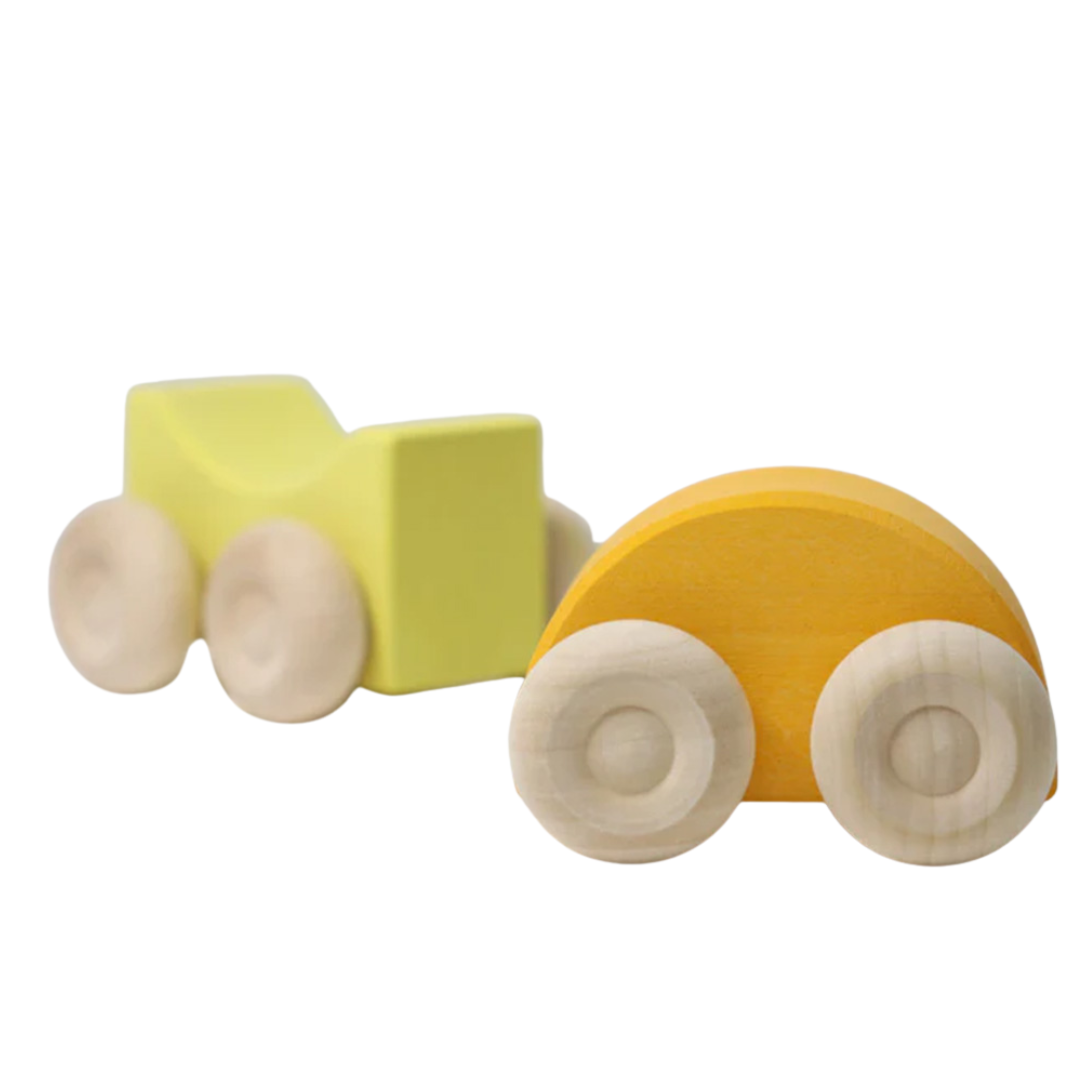 grimm's stapelauto's - geel - 2st | GRIM09330 | 1