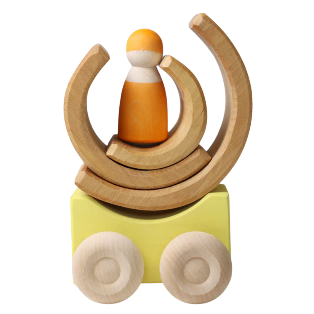 grimm's stapelauto's - geel - 2st | GRIM09330 | 2