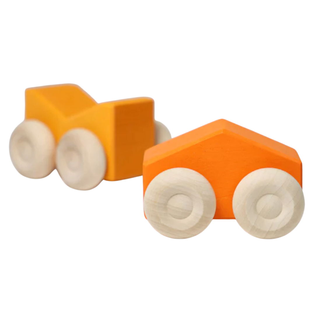 grimm's stapelauto's - oranje - 2st | GRIM09331 | 1