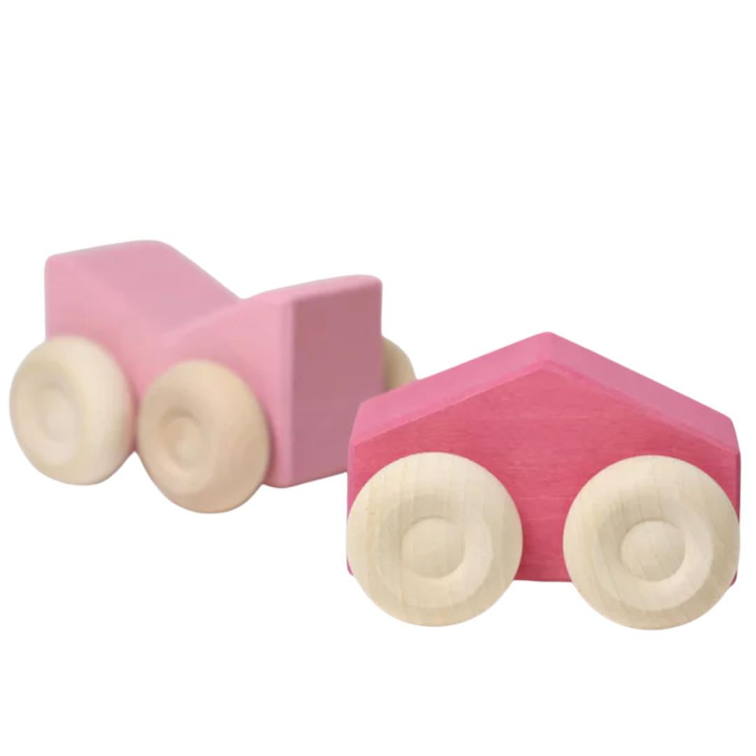 grimm's stapelauto's - roze - 2st | GRIM09333 | 1