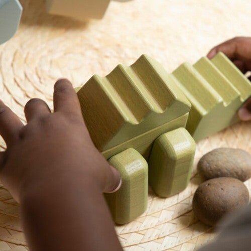 guidecraft blokken met drukknopen - dieren - 33st | G2061 | 11