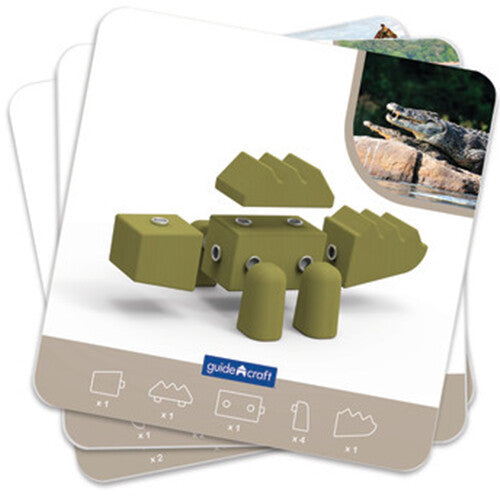 guidecraft blokken met drukknopen - dieren - 33st | G2061 | 2