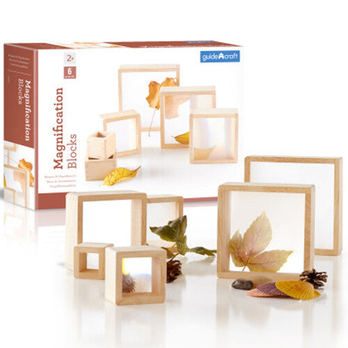 guidecraft ontdekkingsblokken met vergrootglas - 6st | G3018 | 3