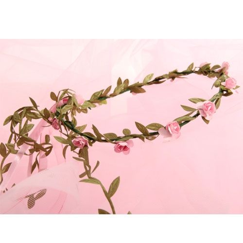 haarkrans halo roosjes - roze | 684 | 1